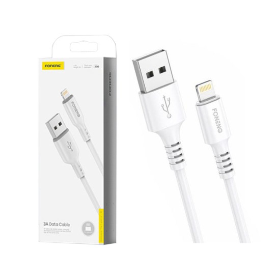 Foneng Lightning Data Cable X90 3A 1m White